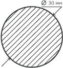 AISI 316 30х4100 мм. калиброванный	