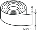 Рулон нержавеющий 1х1250 мм.  AISI 304 (08Х18Н10) холоднокатаный,  матовый